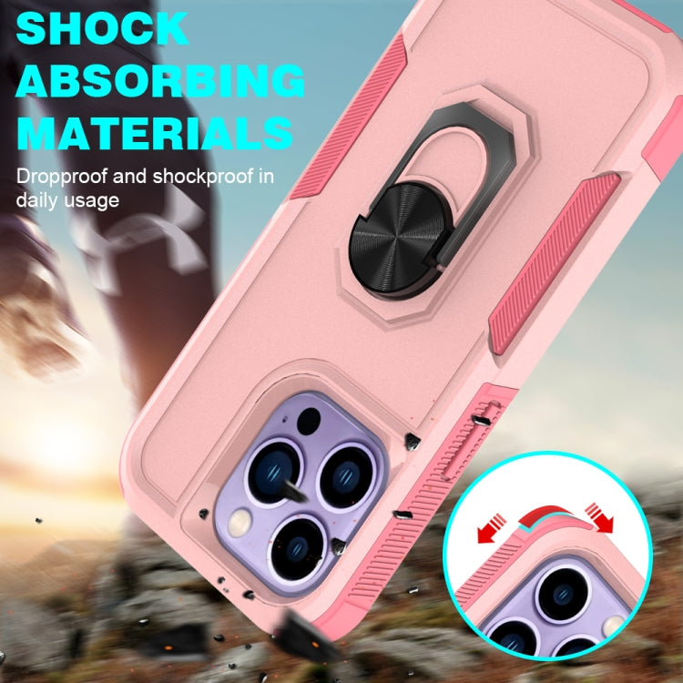 For iPhone 14 Pro PC + TPU Phone Case with Ring Holder