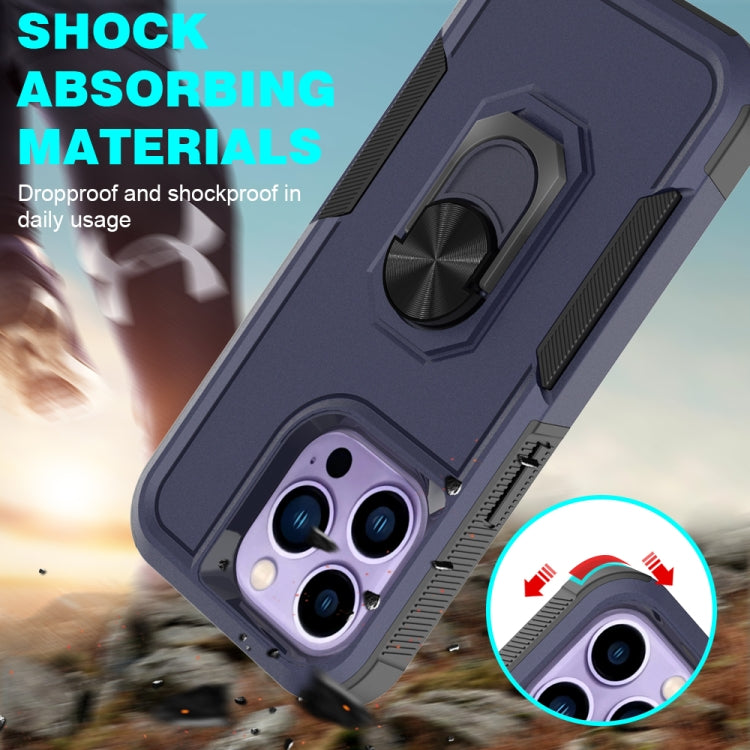 For iPhone 14 Pro PC + TPU Phone Case with Ring Holder