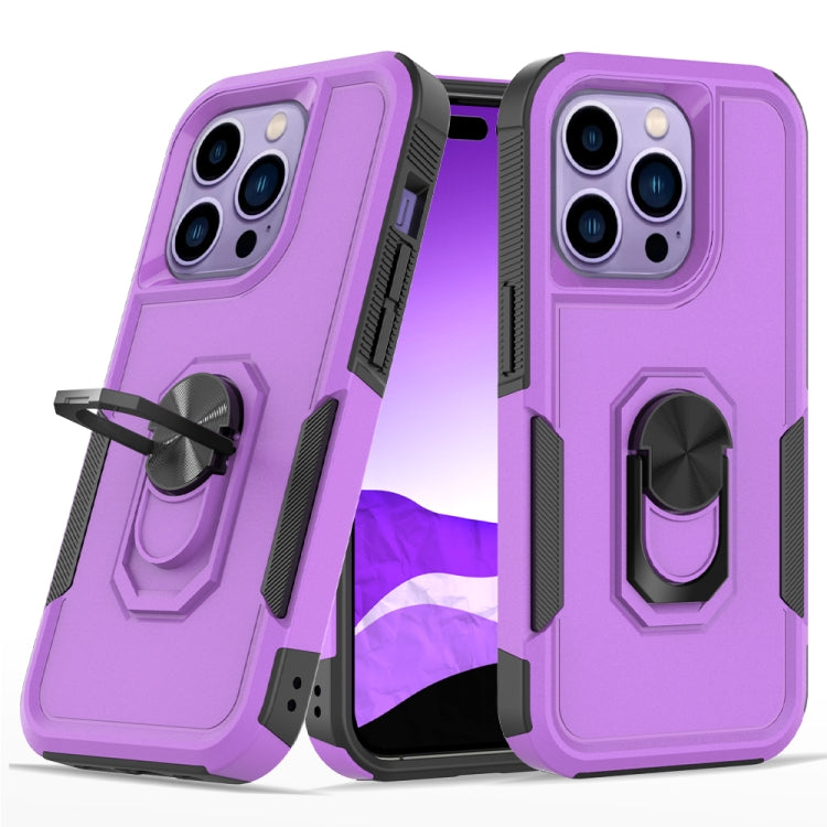 For iPhone 14 Pro PC + TPU Phone Case with Ring Holder