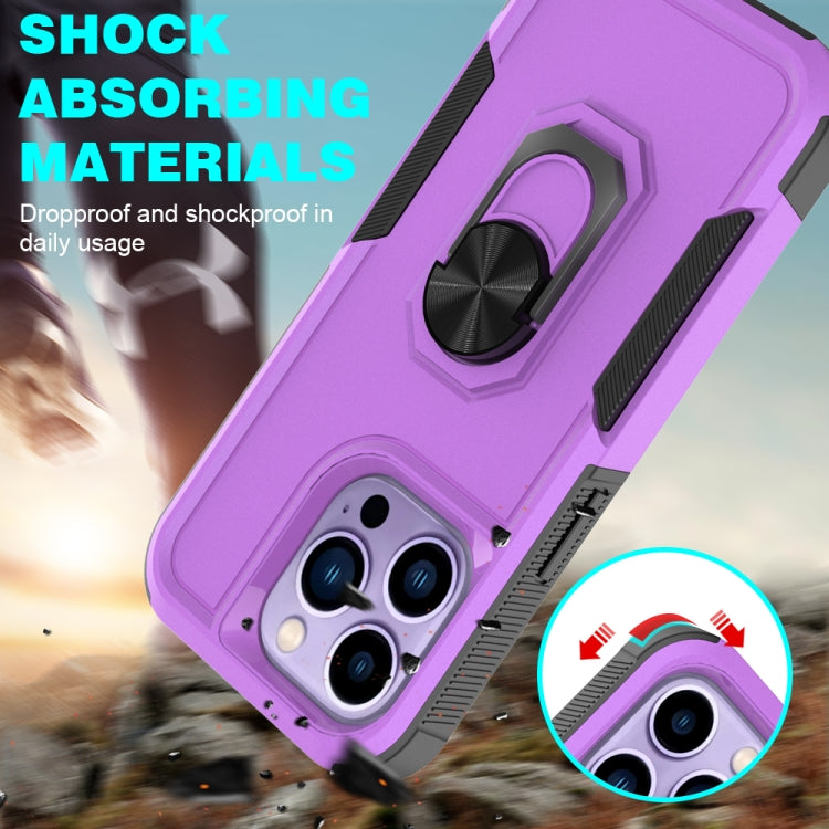 For iPhone 14 Pro PC + TPU Phone Case with Ring Holder