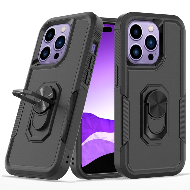 For iPhone 14 Pro PC + TPU Phone Case with Ring Holder