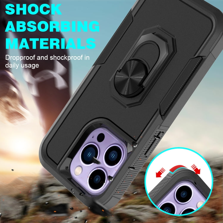 For iPhone 14 Pro PC + TPU Phone Case with Ring Holder