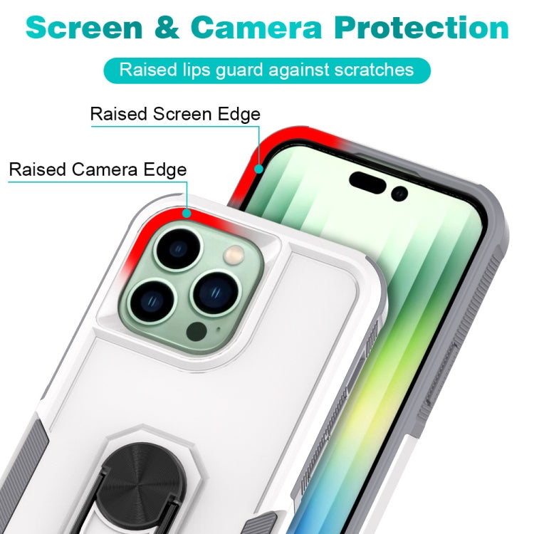 For iPhone 14 Pro Max PC + TPU Phone Case with Ring Holder