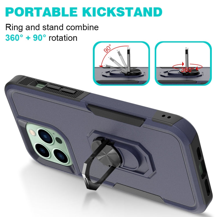 For iPhone 14 Pro Max PC + TPU Phone Case with Ring Holder