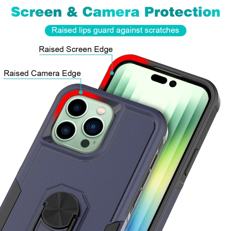 For iPhone 14 Pro Max PC + TPU Phone Case with Ring Holder