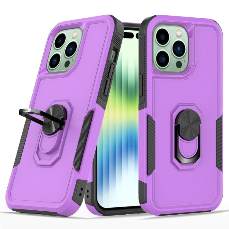 For iPhone 14 Pro Max PC + TPU Phone Case with Ring Holder