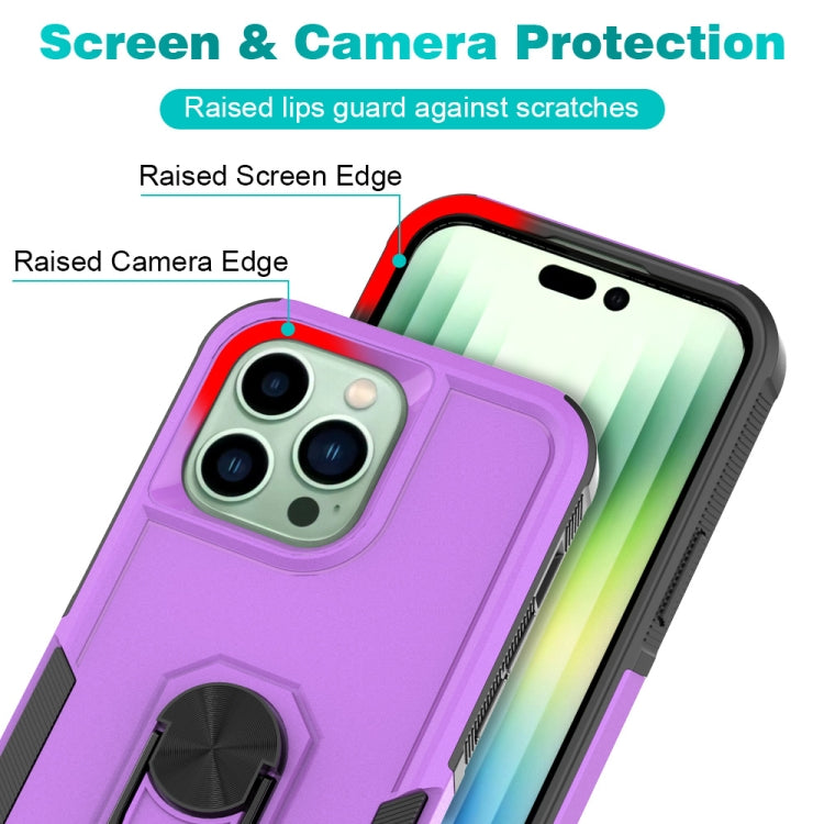 For iPhone 14 Pro Max PC + TPU Phone Case with Ring Holder