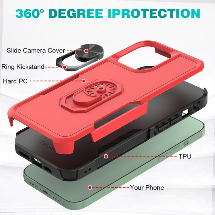 For iPhone 14 Pro Max PC + TPU Phone Case with Ring Holder