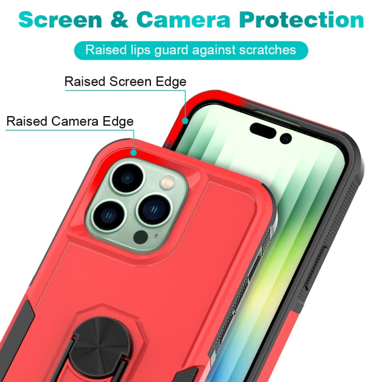 For iPhone 14 Pro Max PC + TPU Phone Case with Ring Holder