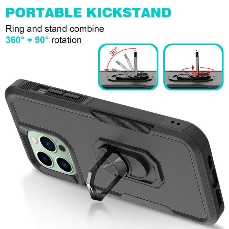 For iPhone 14 Pro Max PC + TPU Phone Case with Ring Holder