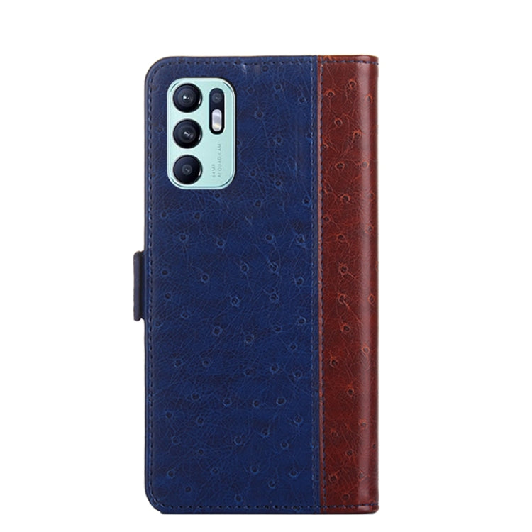 For OPPO Reno6 4G Ostrich Texture Flip Leather Phone Case