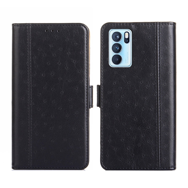 For OPPO Reno6 Pro 5G Ostrich Texture Flip Leather Phone Case