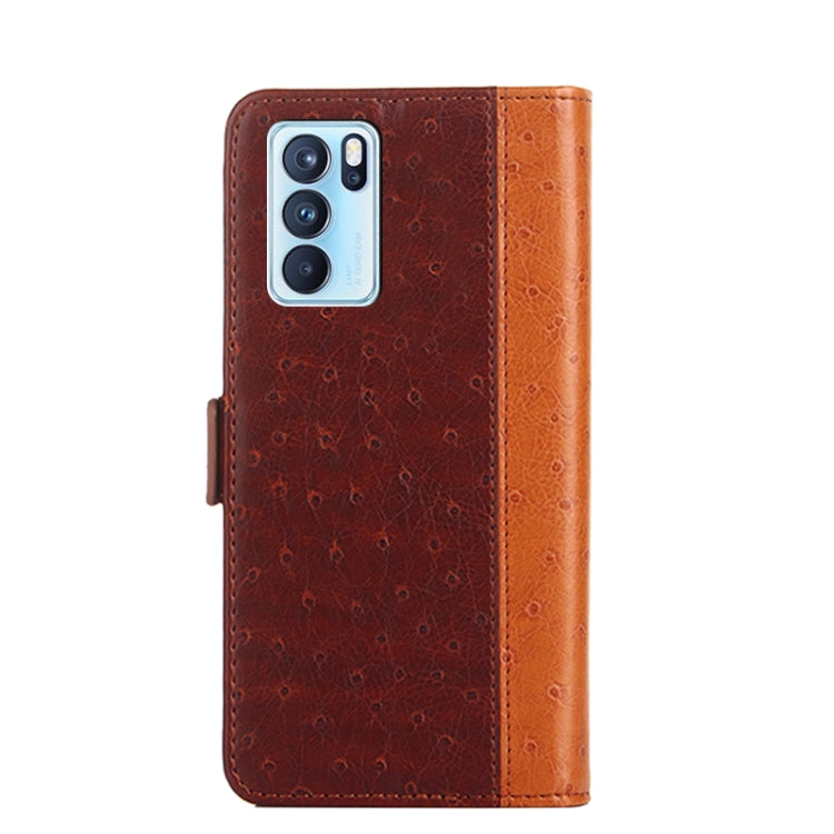 For OPPO Reno6 Pro 5G Ostrich Texture Flip Leather Phone Case