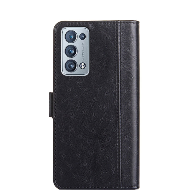 For OPPO Reno6 Pro+ 5G Ostrich Texture Flip Leather Phone Case