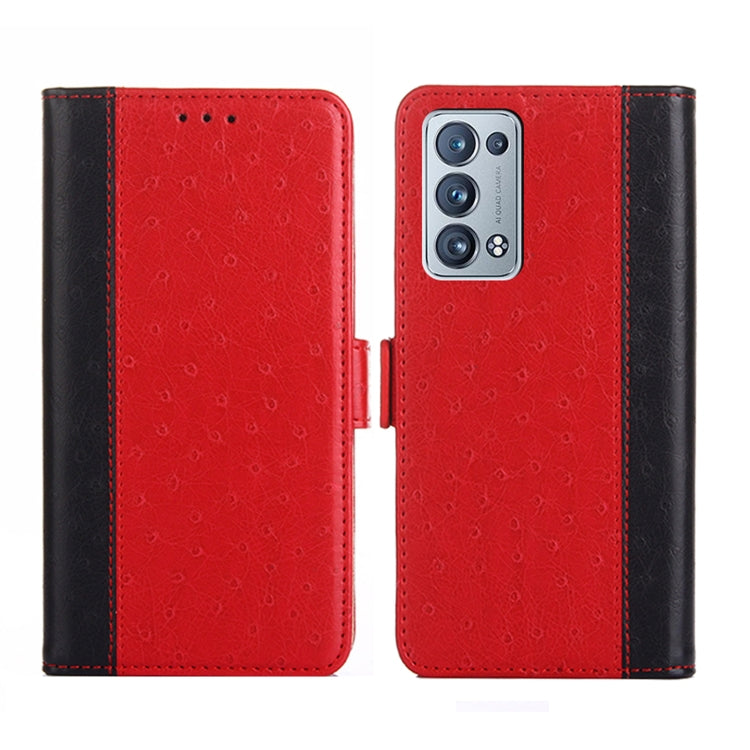 For OPPO Reno6 Pro+ 5G Ostrich Texture Flip Leather Phone Case