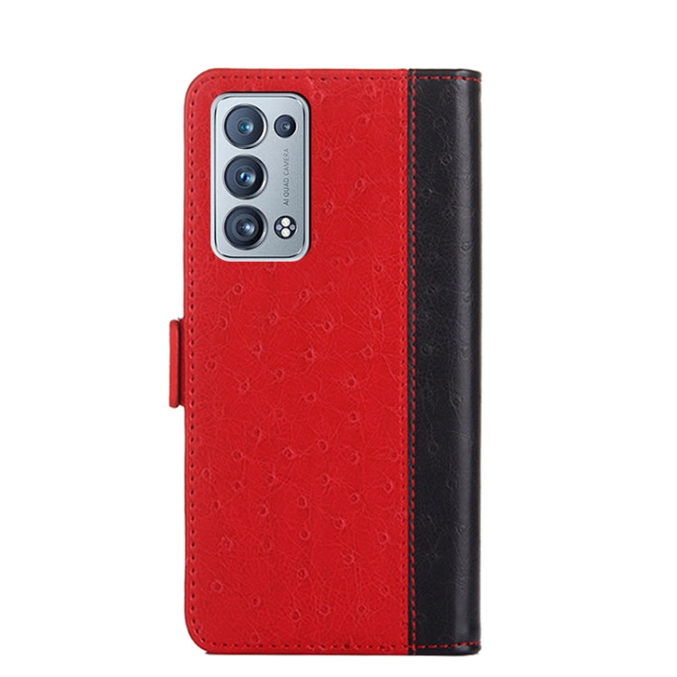 For OPPO Reno6 Pro+ 5G Ostrich Texture Flip Leather Phone Case