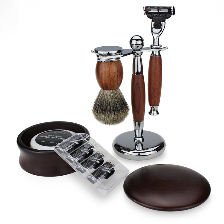 FK-1 Men Manual Shaving Razor Kit with Shaving Brush / Bowl / Soap / Brush Stand / Blades