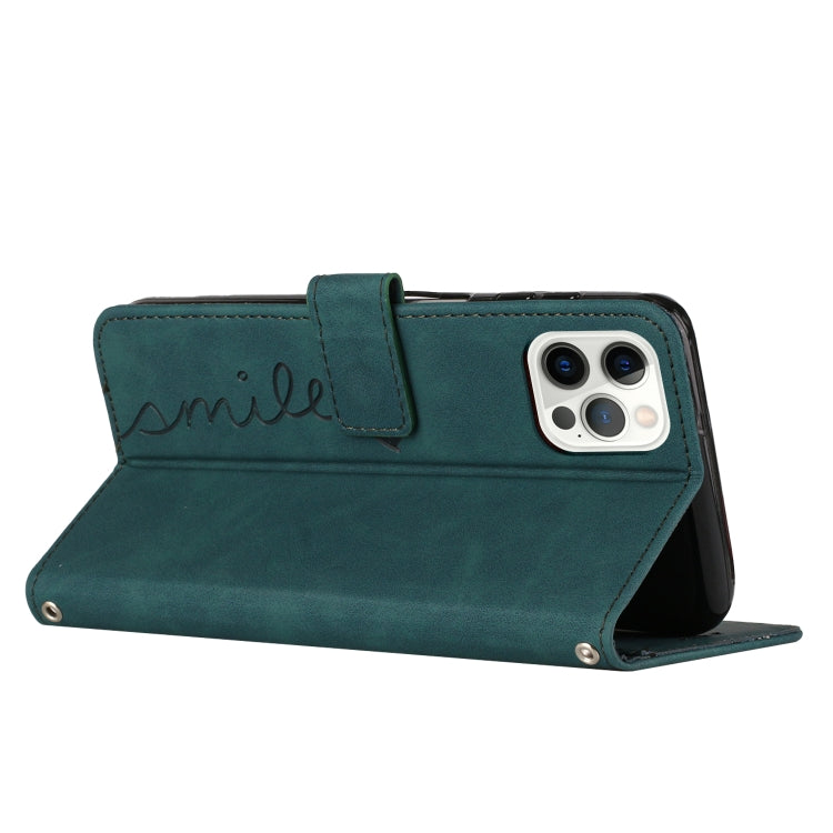 For iPhone 14 Pro Max Skin Feel Heart Pattern Leather Phone Case