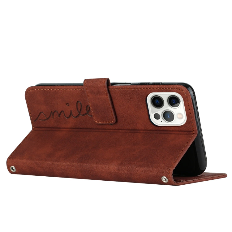 For iPhone 14 Pro Max Skin Feel Heart Pattern Leather Phone Case