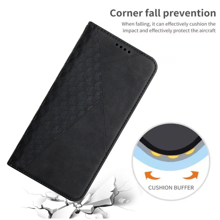 For iPhone 14 Diamond Pattern Splicing Skin Feel Magnetic Phone Case