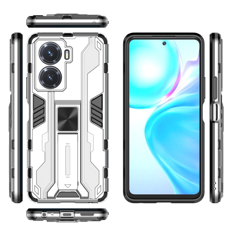 For vivo Y77 5G Supersonic PC + TPU Shock-proof Protective Phone Case with Holder