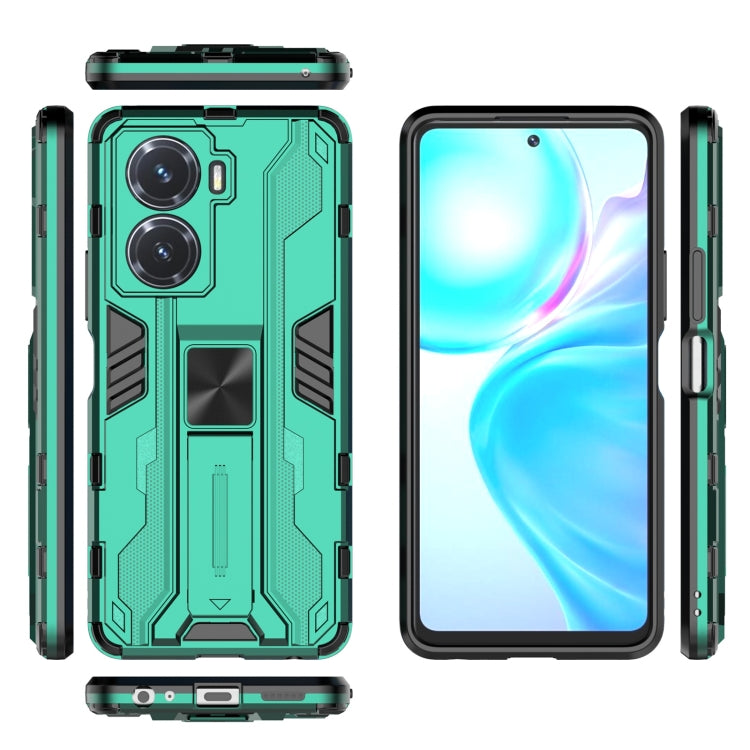 For vivo Y77 5G Supersonic PC + TPU Shock-proof Protective Phone Case with Holder