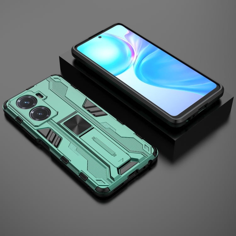 For vivo Y77 5G Supersonic PC + TPU Shock-proof Protective Phone Case with Holder