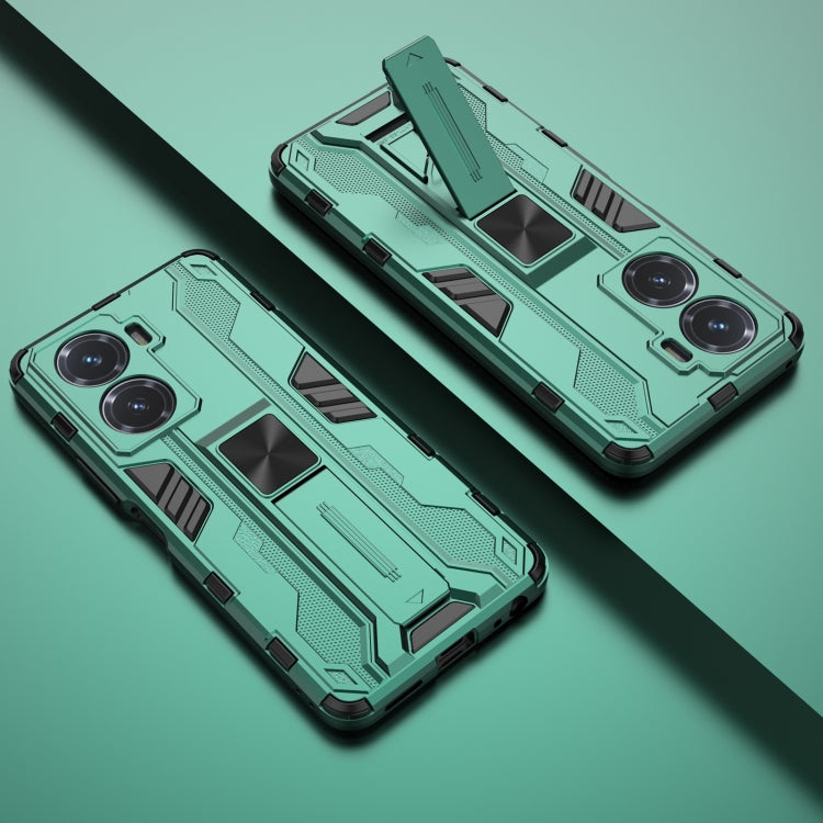 For vivo Y77 5G Supersonic PC + TPU Shock-proof Protective Phone Case with Holder