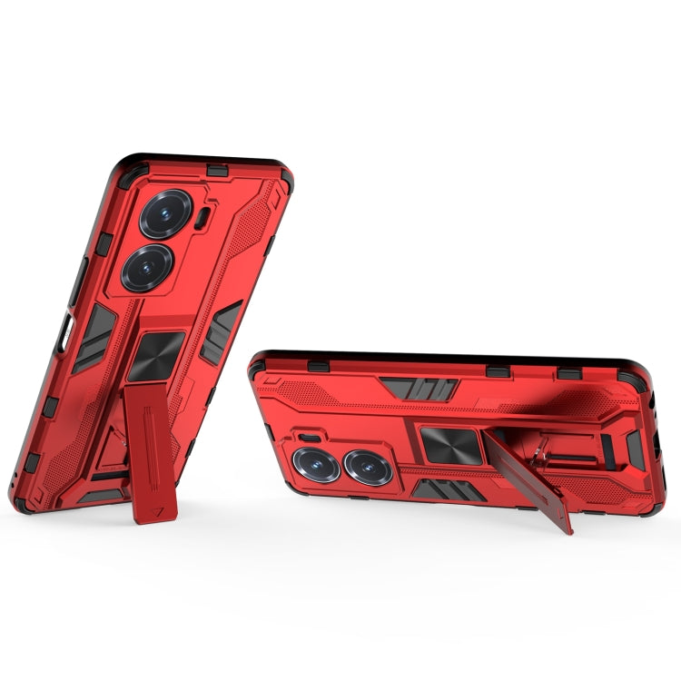 For vivo Y77 5G Supersonic PC + TPU Shock-proof Protective Phone Case with Holder