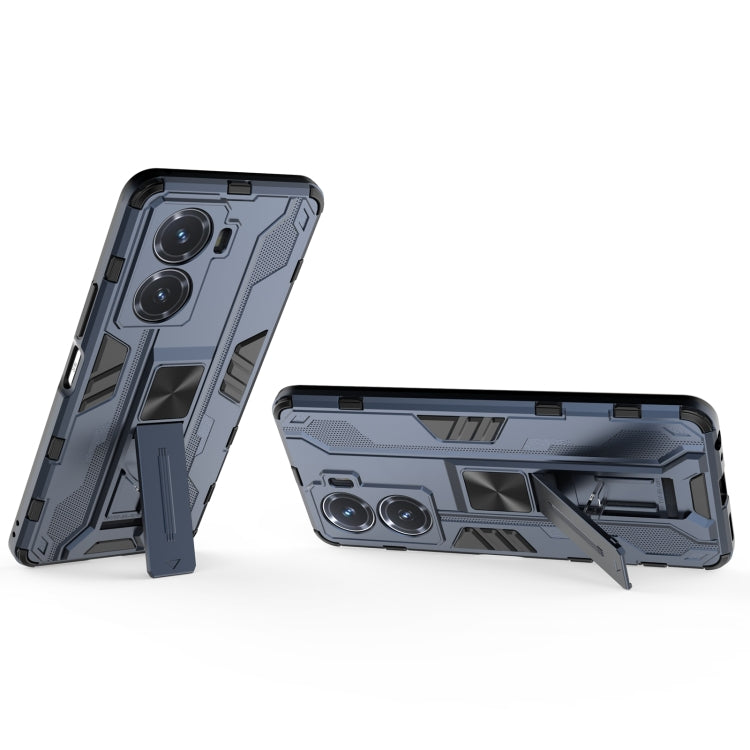 For vivo Y77 5G Supersonic PC + TPU Shock-proof Protective Phone Case with Holder