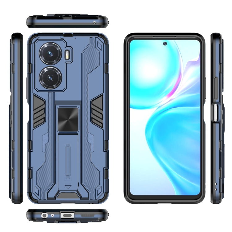 For vivo Y77 5G Supersonic PC + TPU Shock-proof Protective Phone Case with Holder