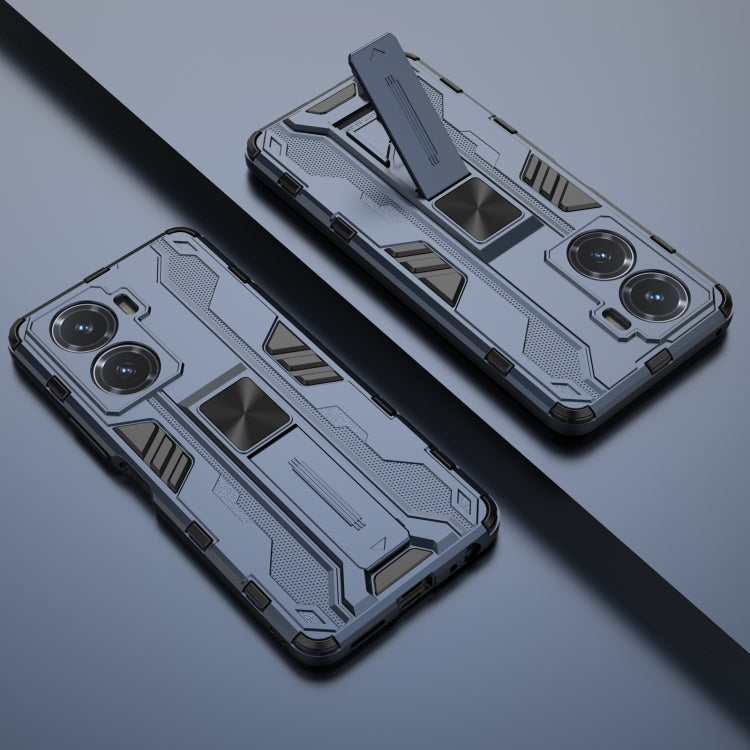 For vivo Y77 5G Supersonic PC + TPU Shock-proof Protective Phone Case with Holder