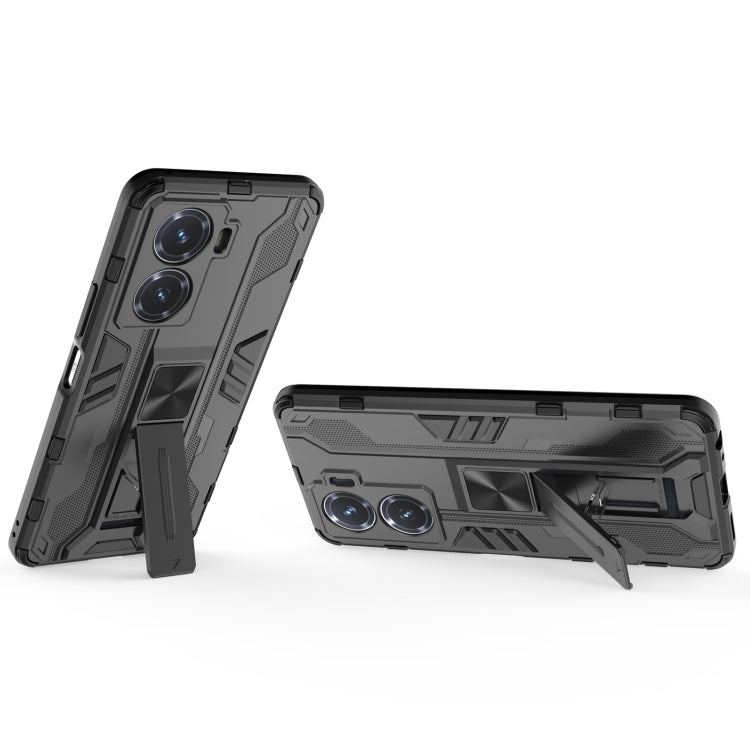 For vivo Y77 5G Supersonic PC + TPU Shock-proof Protective Phone Case with Holder