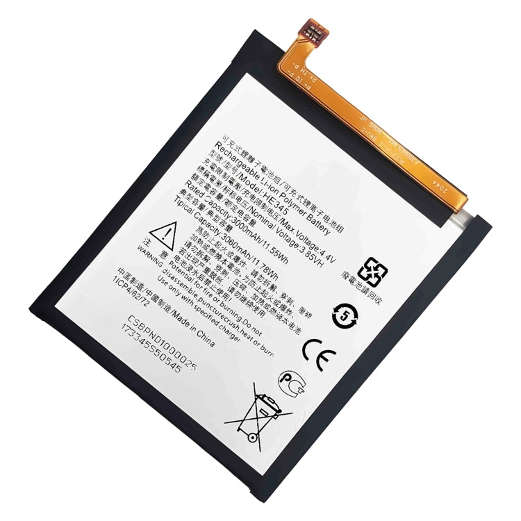 HE345 3000mAh For Nokia 6.1 Li-Polymer Battery Replacement