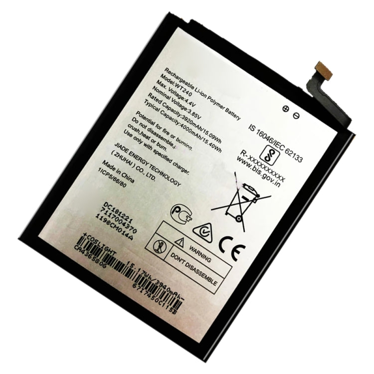 WT240 4000mAh Li-Polymer Battery Replacement For Nokia 3.2 / 2.3 / 3V / C5 Endi