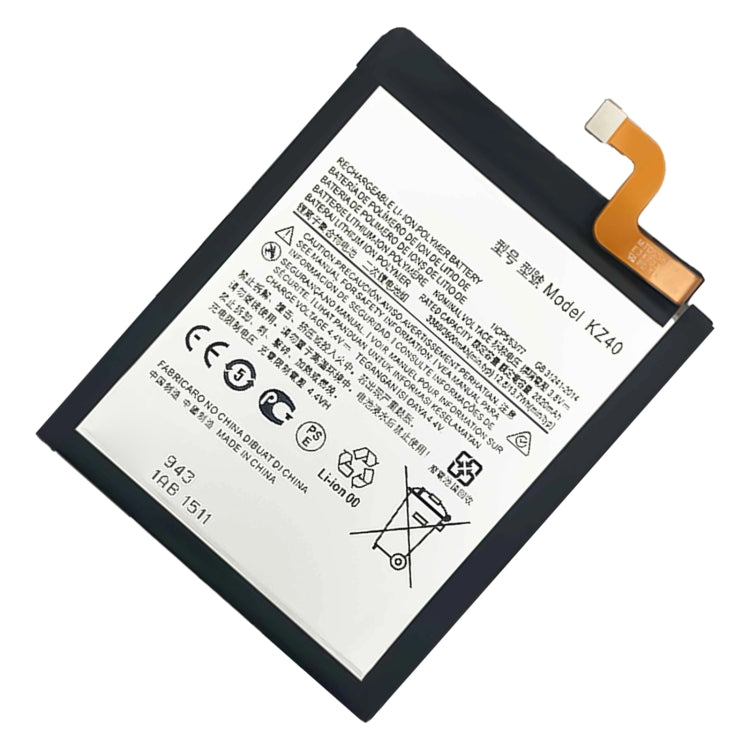 KZ40 3600mAh For Motorola Moto Z4 Li-Polymer Battery Replacement