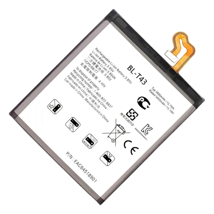 BL-T43 3550mAh For LG G8S ThinQ Li-Polymer Battery Replacement