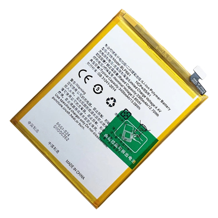 BLP661 3400mAh Li-Polymer Battery Replacement For OPPO A3 / F7