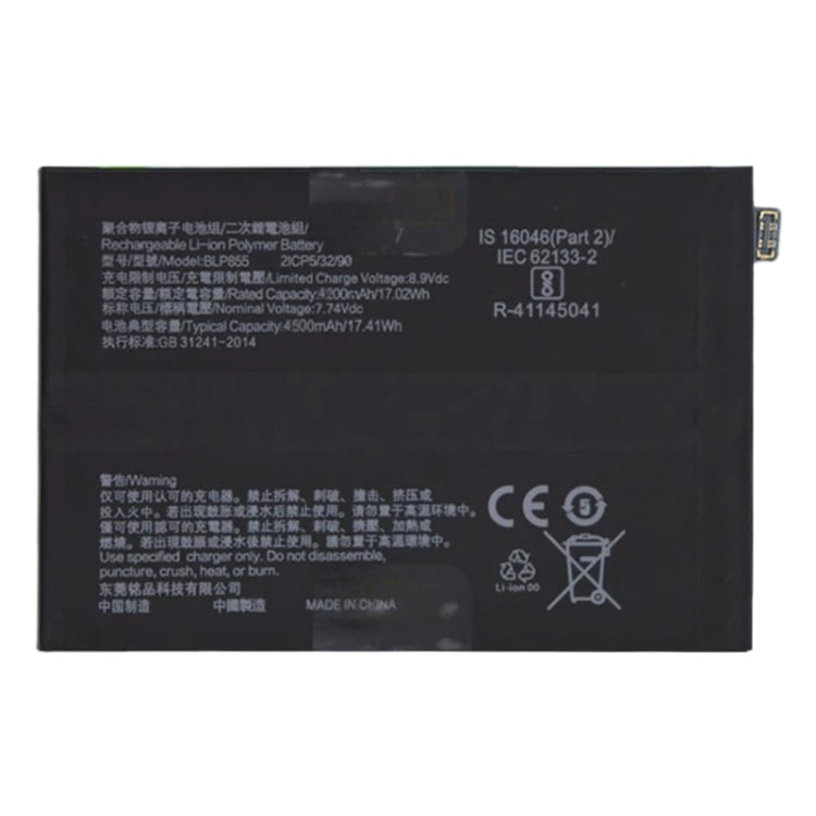 BLP855 4500 mAh Li-Polymer Battery Replacement For OPPO Find X3 Neo/Reno6 Pro 5G/K9 Pro