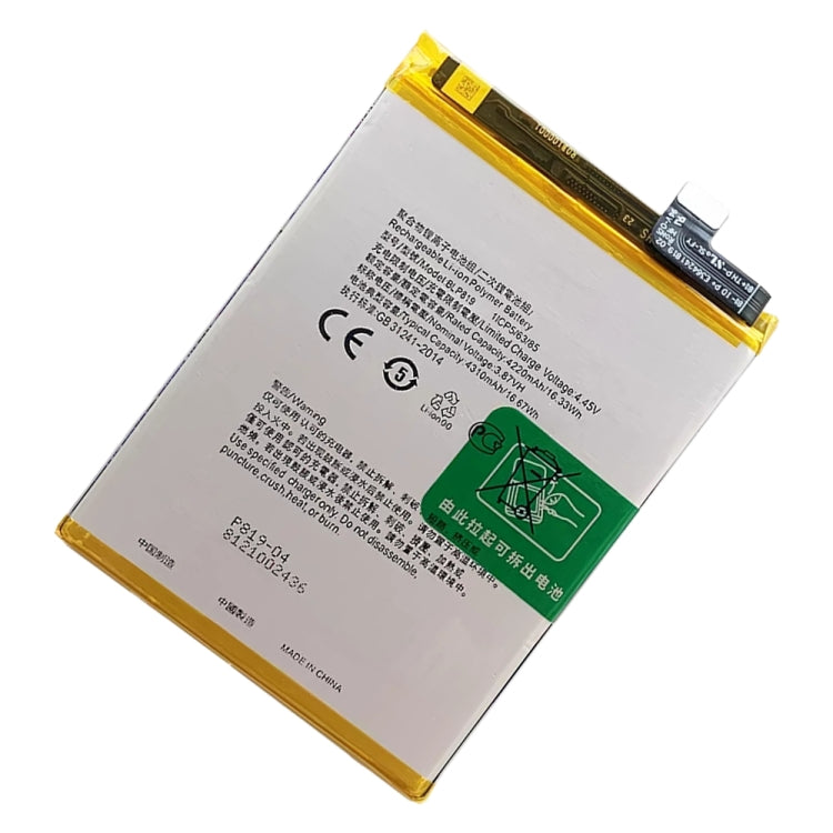 BLP819 4310 mAh Li-Polymer Battery Replacement For OPPO Reno5 4G/Reno5 Z/Reno5 Lite