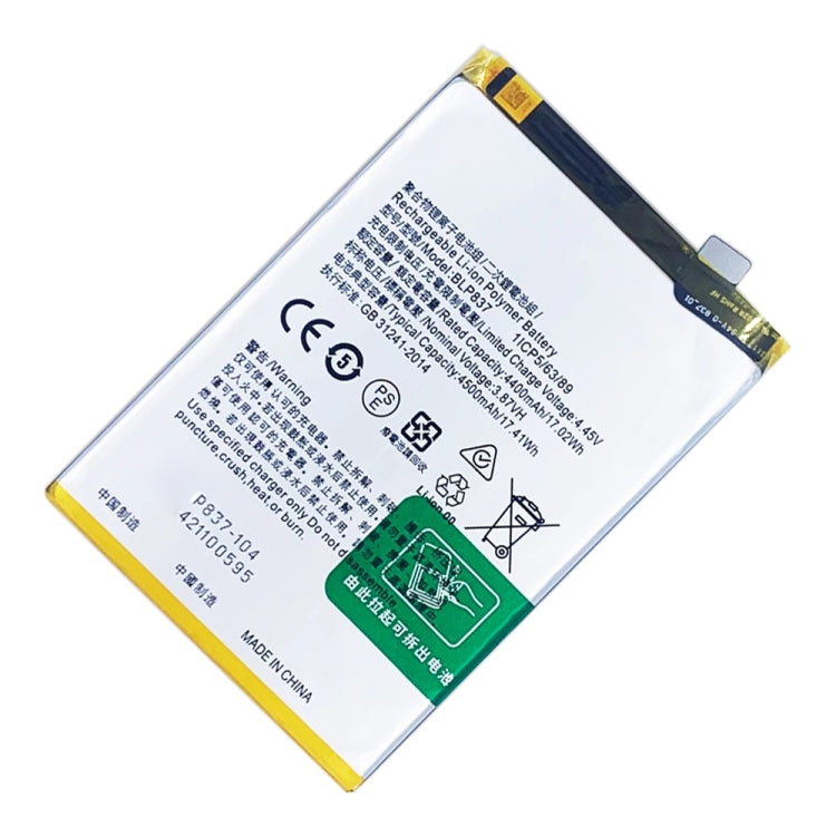 BLP837 4500mAh For Realme 8 Pro Li-Polymer Battery Replacement