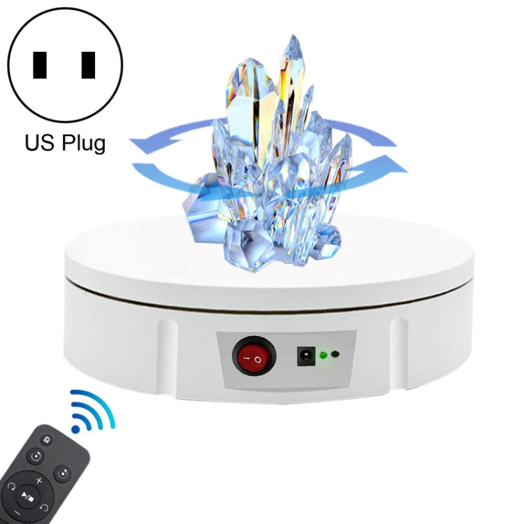 22cm Charging Rotating Display Stand Video Shooting Turntable, Load: 50kg, Power Plug:US Plug