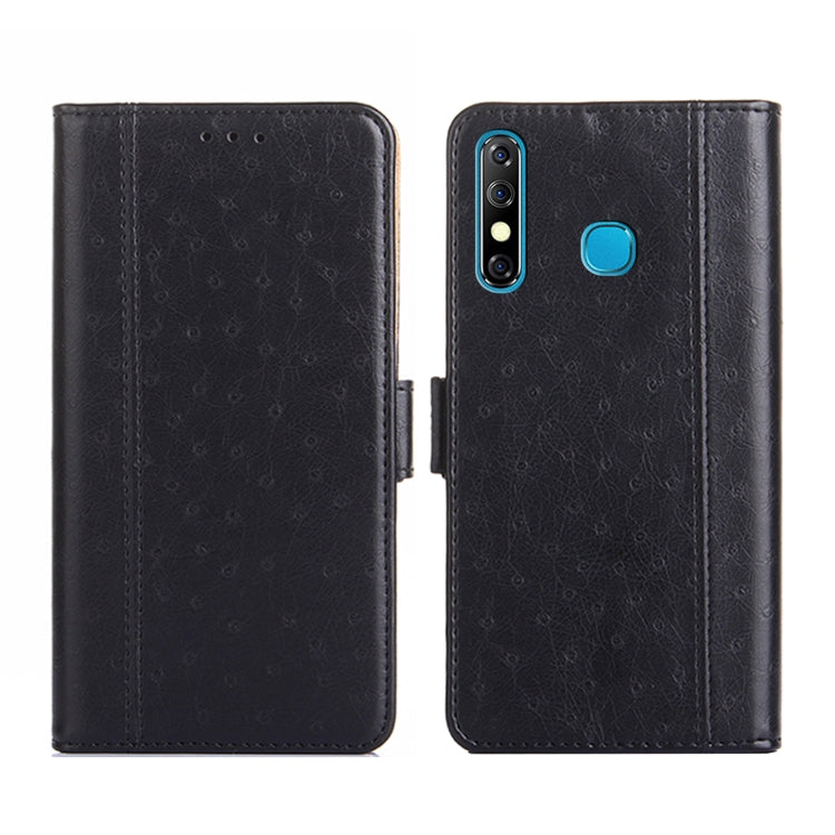 For Infinix Hot 8 / Hot 8 Lite / Tecno Camon 12 Ostrich Texture Flip Leather Phone Case