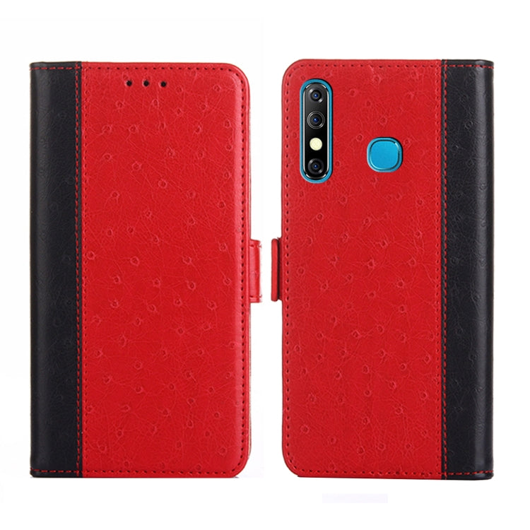 For Infinix Hot 8 / Hot 8 Lite / Tecno Camon 12 Ostrich Texture Flip Leather Phone Case