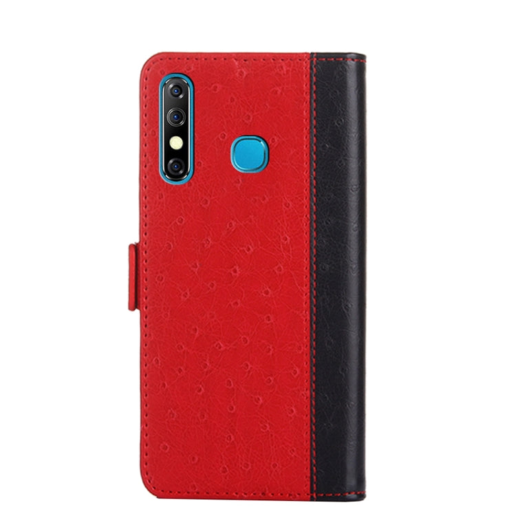 For Infinix Hot 8 / Hot 8 Lite / Tecno Camon 12 Ostrich Texture Flip Leather Phone Case