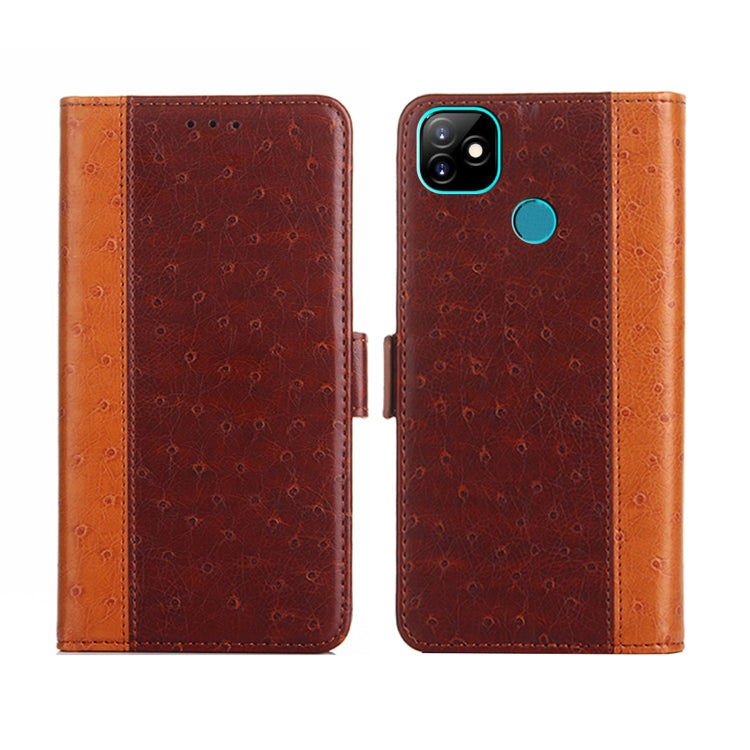 For Itel Vision 1 Ostrich Texture Flip Leather Phone Case