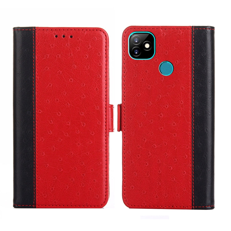 For Itel Vision 1 Ostrich Texture Flip Leather Phone Case