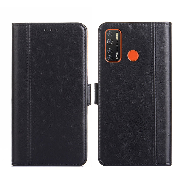For Tecno Camon 15 / Camon 15 Air / Spark 5 / Spark 5 Pro Ostrich Texture Flip Leather Phone Case