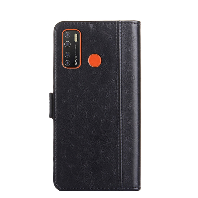 For Tecno Camon 15 / Camon 15 Air / Spark 5 / Spark 5 Pro Ostrich Texture Flip Leather Phone Case