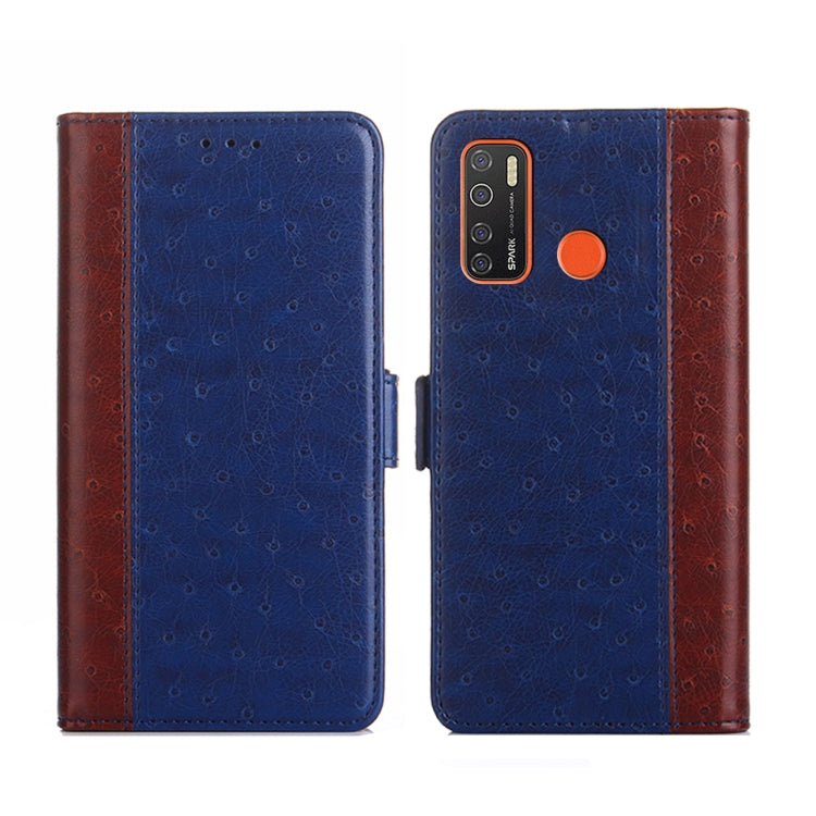 For Tecno Camon 15 / Camon 15 Air / Spark 5 / Spark 5 Pro Ostrich Texture Flip Leather Phone Case
